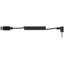 Comica Audio CVM-D-UC II 3.5mm TRS to USB-C Coiled Audio Adapter Cable with ADC Chip (2')