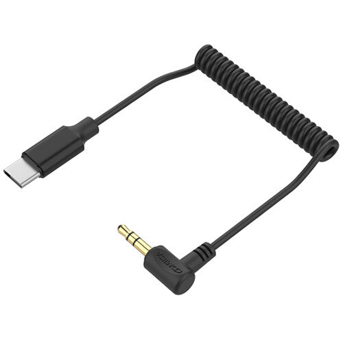 Comica Audio CVM-D-UC II 3.5mm TRS to USB-C Coiled Audio Adapter Cable with ADC Chip (2')