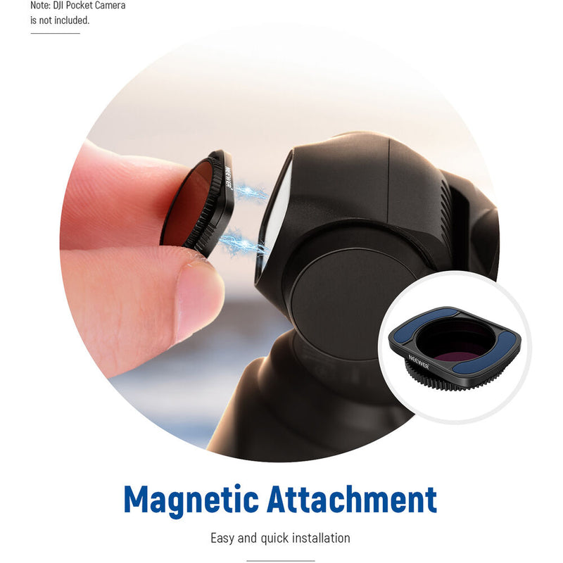 Neewer Magnetic ND/PL Filter Kit for DJI Osmo Pocket Camera (4-Pack)