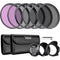 Neewer 49mm ND, CPL, UV & FLD Lens Filter Kit with Accessories (Set of 6)