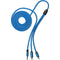 Kondor Blue Dual Male RCA to 3.5mm Stereo TRS Audio Cable (6')