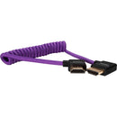 Kondor Blue Gerald Undone Coiled Right-Angle High-Speed HDMI Cable (Purple, 12 to 24")