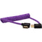 Kondor Blue Gerald Undone Coiled Right-Angle High-Speed HDMI Cable (Purple, 12 to 24")