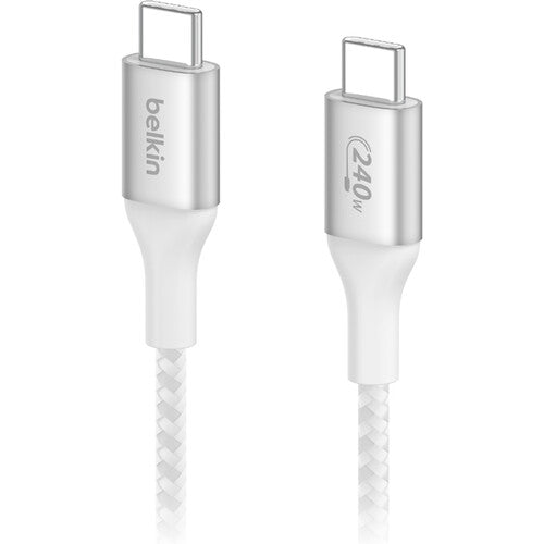 Belkin 6.6' BoostCharge 240W USB-C Cable (White)