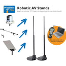 PresenterTek TeleStepper Presidential Rise and Fall Robotic Conference Teleprompter Stand AV Bundle