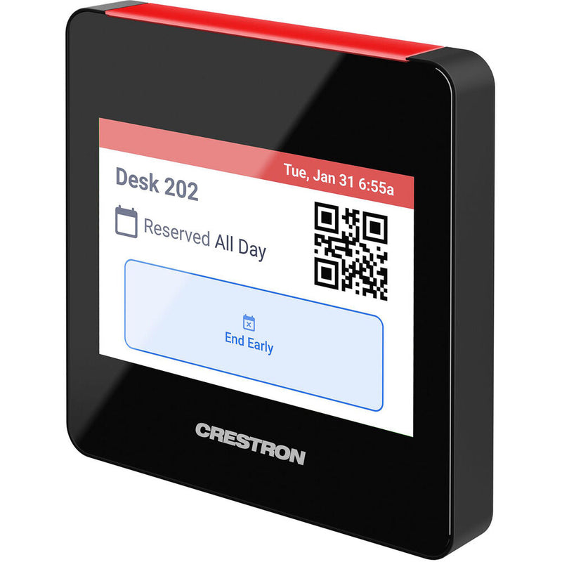 Crestron 3.5" Desk Scheduling Touchscreen (Black Textured)