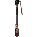 iFootage Cobra 3 Carbon Fiber Monopod with Pedal-Release Mini Tripod Base and K5S Fluid Head