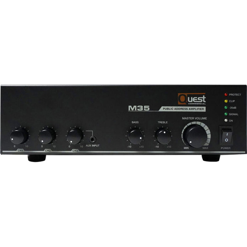 Quest Commercial M35 Compact 35W Amplifier and Mixer