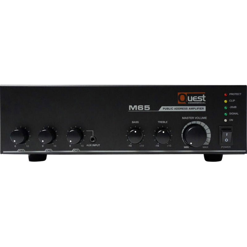 Quest Commercial M65 Compact 65W Amplifier and Mixer