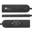 Xcellon 4-Port Slim USB 3.2 Gen 1 Type-C and Type-A Hub