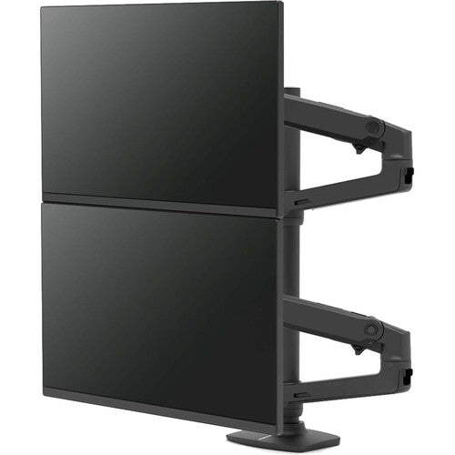 Ergotron LX Dual Desk Mount Stacking Arm for Displays up to 40" (Matte Black)