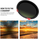 Neewer Variable ND Filter (52mm, 1 to 9-Stop)