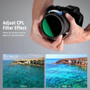 Neewer 2-in-1 Variable ND2-ND32 & CPL Filter (52mm, 1 to 5-Stop)