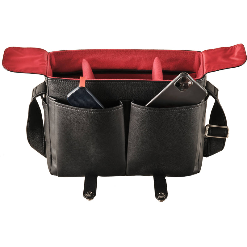 Oberwerth Little William Camera Bag (Black with Red Lining & Insert)