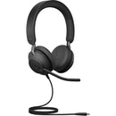 Jabra Evolve2 40 SE Stereo Wired On-Ear Headset (Unified Communications, USB-C, Black)