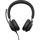Jabra Evolve2 40 SE Stereo Wired On-Ear Headset (Unified Communications, USB-C, Black)