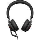 Jabra Evolve2 40 SE Stereo Wired On-Ear Headset (Microsoft Teams, USB-C, Black)