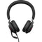 Jabra Evolve2 40 SE Stereo Wired On-Ear Headset (Unified Communications, USB-C, Black)