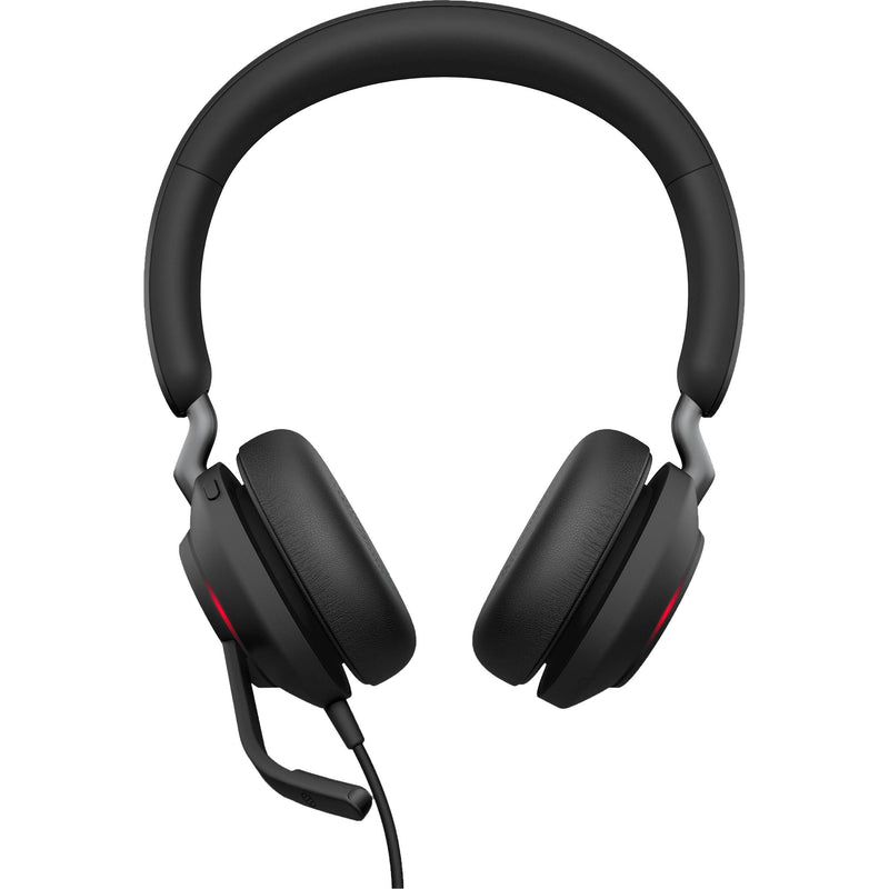 Jabra Evolve2 40 SE Stereo Wired On-Ear Headset (Unified Communications, USB-C, Black)
