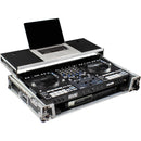 Odyssey Flight Zone Glide Style Flight Case with Wheels for RANE FOUR DJ Controller (Silver on Black)