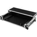 Odyssey Flight Zone Glide Style Flight Case with Wheels for RANE FOUR DJ Controller (Silver on Black)