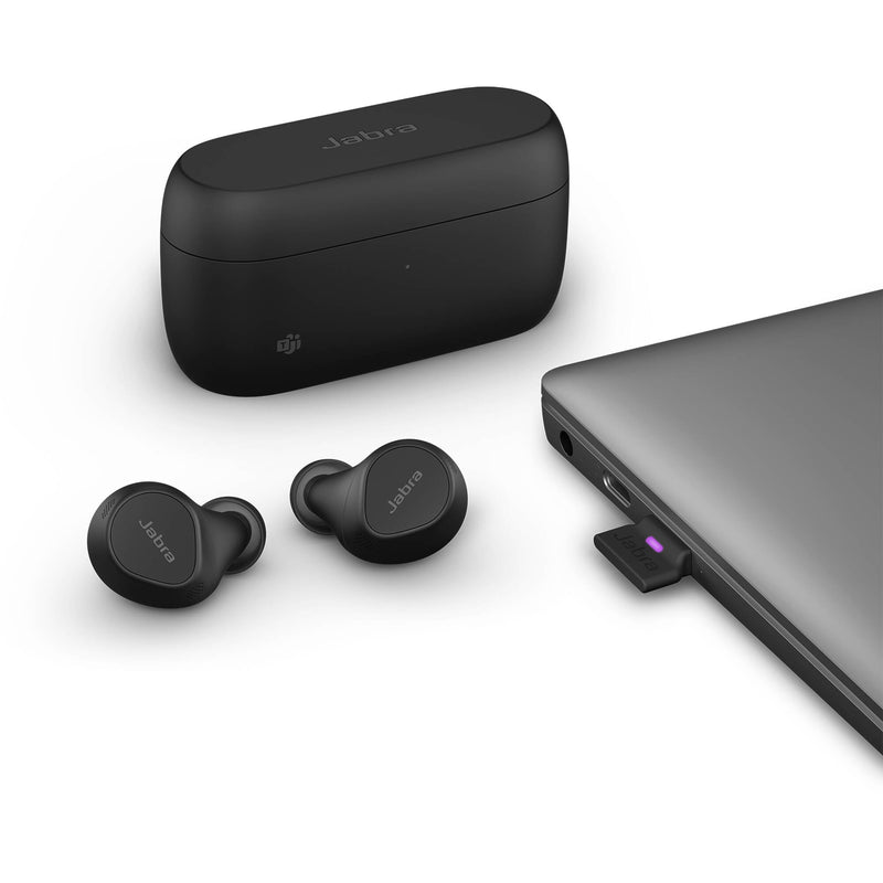 Jabra Evolve2 Buds USB-A UC Earbuds with USB-A Bluetooth Dongle for Microsoft Teams