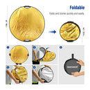 Neewer 5-in-1 Collapsible Light Reflector with Handle Grip (43")