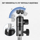 Neewer ST-GM06 Light Stand Mount Adapter with Mini Ball Head (2-Pack)