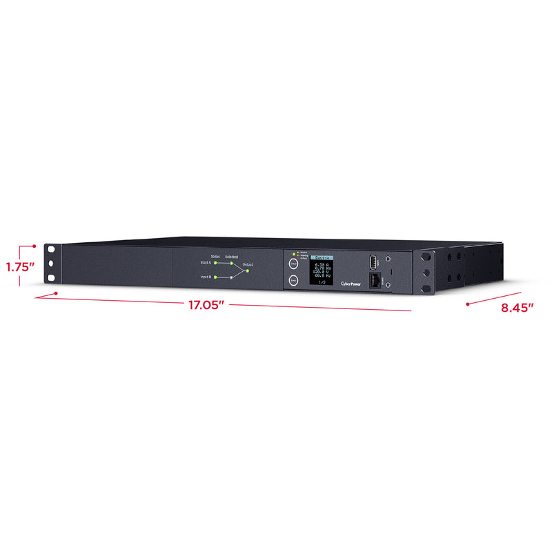 CyberPower PDU24002 Metered ATS PDU (20A, 100 to 120 VAC)