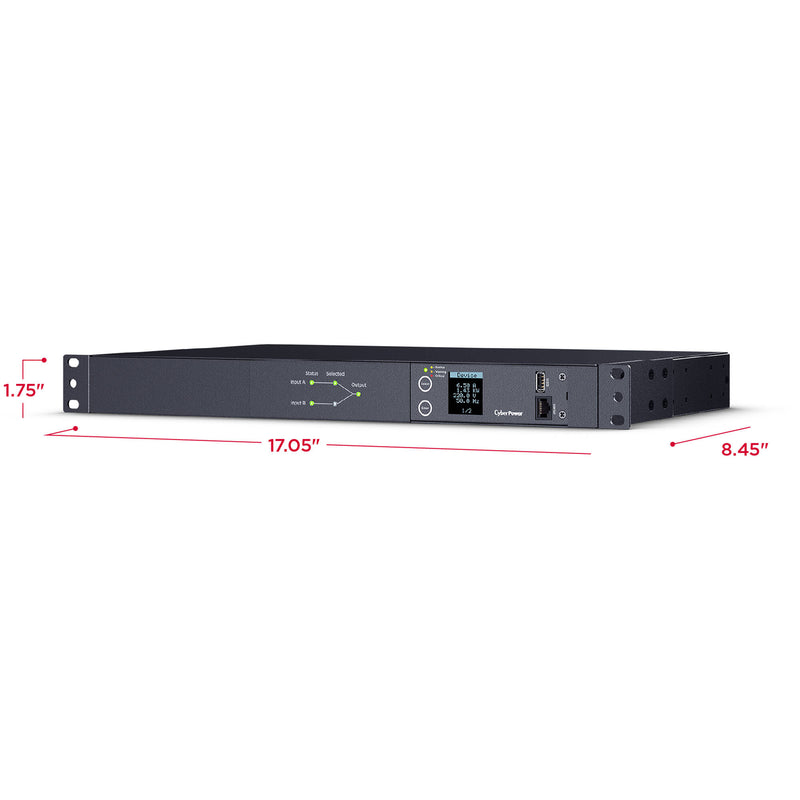 CyberPower PDU24004 Metered ATS PDU (15A, 200 to 240 VAC)