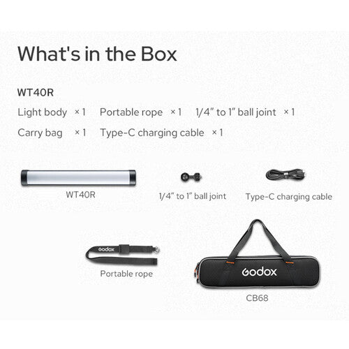 Godox WT40R RGB Dive Tube Light (15")