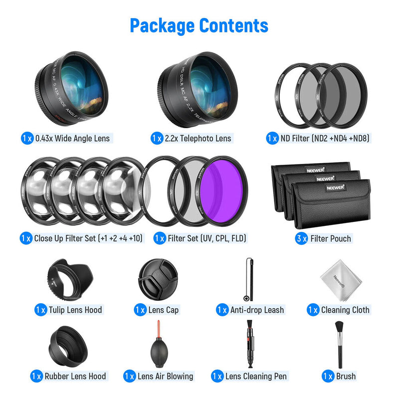 Neewer Lens and Filter Kit (52mm)