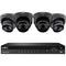 Lorex 16-Channel 4K UHD NVR with 4TB HDD & Four 4K Outdoor Network Dome Cameras (Black)