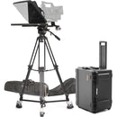 ikan Professional 17" SDI Teleprompter, Tripod, and Dolly Kit with Hard Travel Case