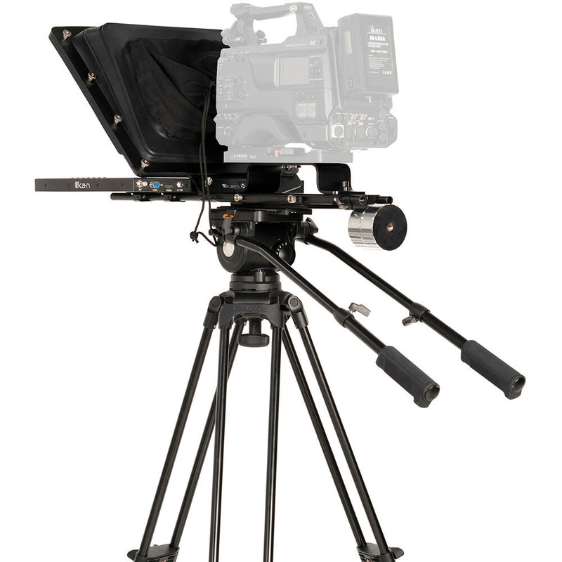 ikan Professional 17" SDI Teleprompter, Tripod, and Dolly Kit with Hard Travel Case