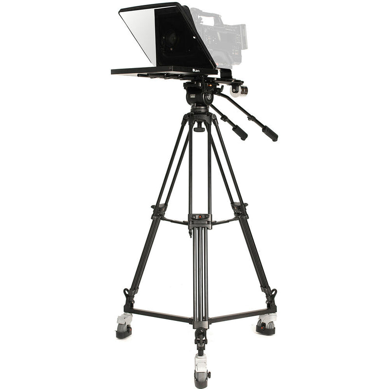 ikan Professional 17" SDI Teleprompter, Tripod, and Dolly Kit with Hard Travel Case