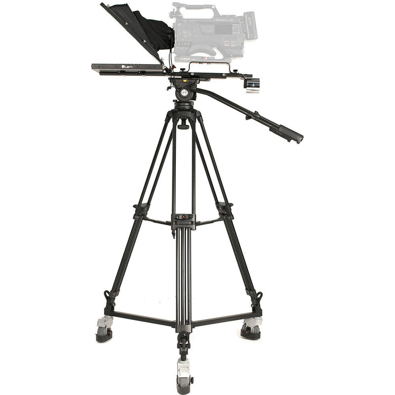 ikan Professional 17" SDI Teleprompter, Tripod, and Dolly Kit with Hard Travel Case