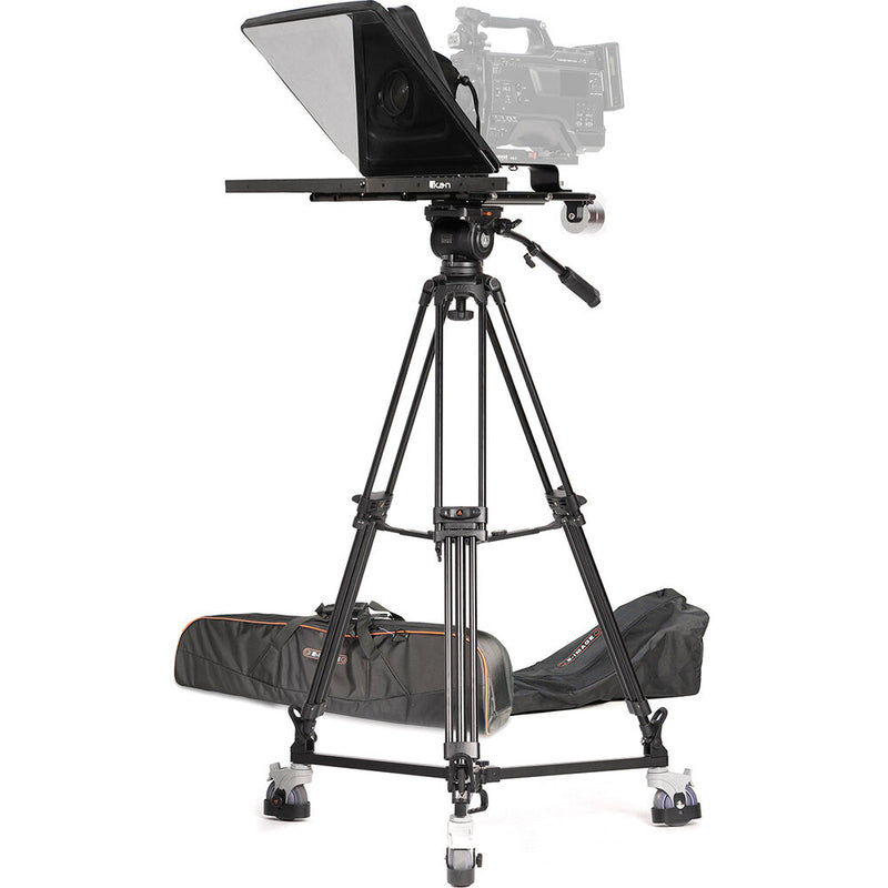 ikan Professional 17" HDMI Teleprompter, Tripod, and Dolly Kit