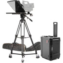 ikan Professional 17" HDMI Teleprompter, Tripod, and Dolly Kit with Hard Travel Case
