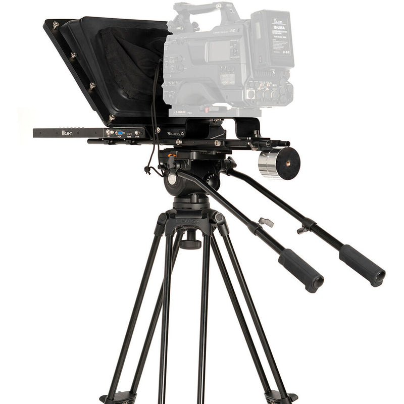 ikan Professional 17" HDMI Teleprompter, Tripod, and Dolly Kit