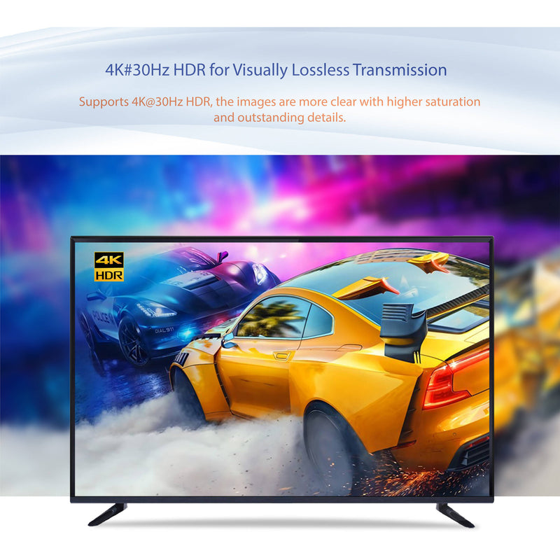Translite Global TL-HE922 HDR Point-to-Point HDMI Extender Kit with 3.5mm Audio Out (230')