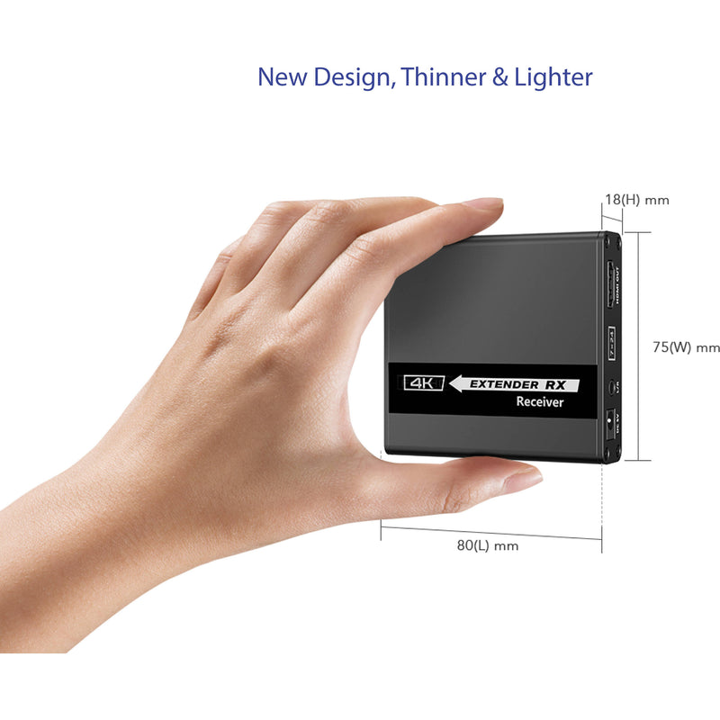 Translite Global TL-HE922 HDR Point-to-Point HDMI Extender Kit with 3.5mm Audio Out (230')