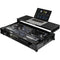 Odyssey I-Board Flight Case with Glide Style Laptop Platform and Wheels for Rane Four (All Black, 1 RU)