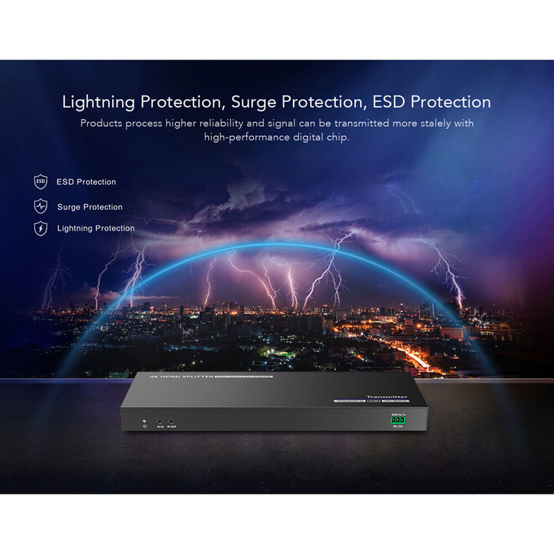 Translite Global TL-HS12 1 x 2 4K30 HDMI Splitter with Extender (230')
