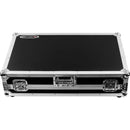 Odyssey Glide-Style Flight Case with Wheels and Laptop Platform for Pioneer DDJ-Rev7 (Black with Silver Hardware)
