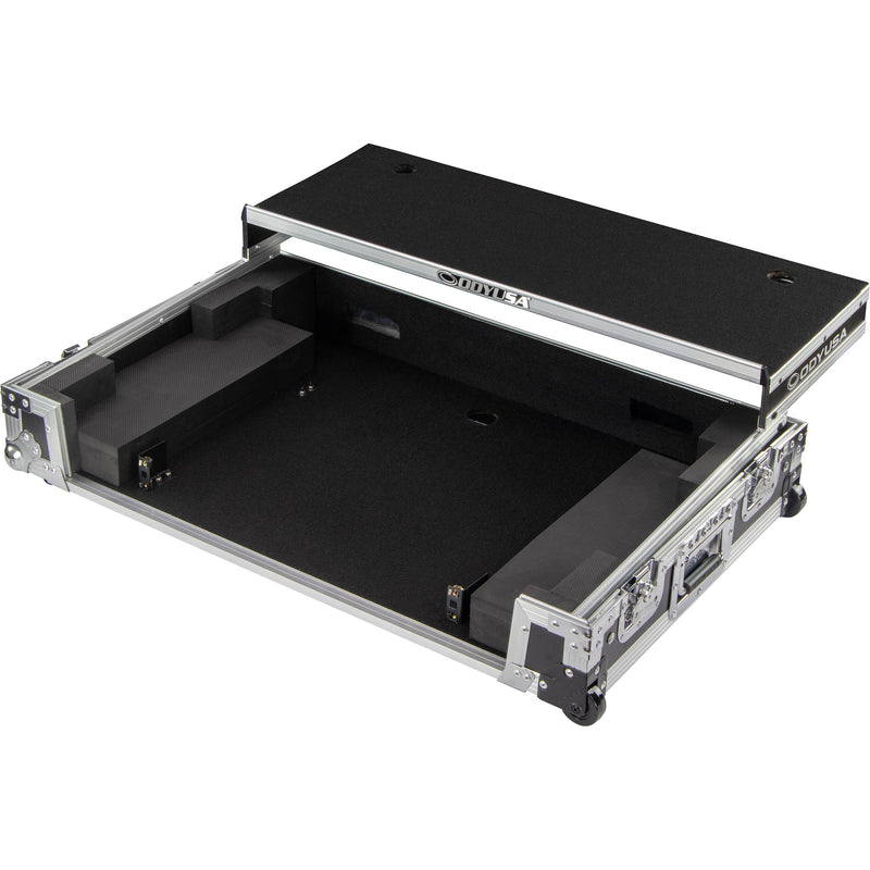 Odyssey DDJ-FLX10 Flight Case with Glide-Style Laptop Platform and Corner Wheels (Black/Silver)