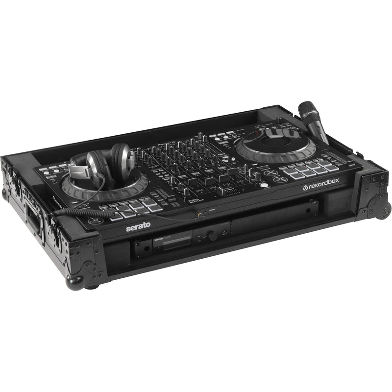 Odyssey Black Label DDJ-FLX10 Flight Case with Corner Wheels (All Black)