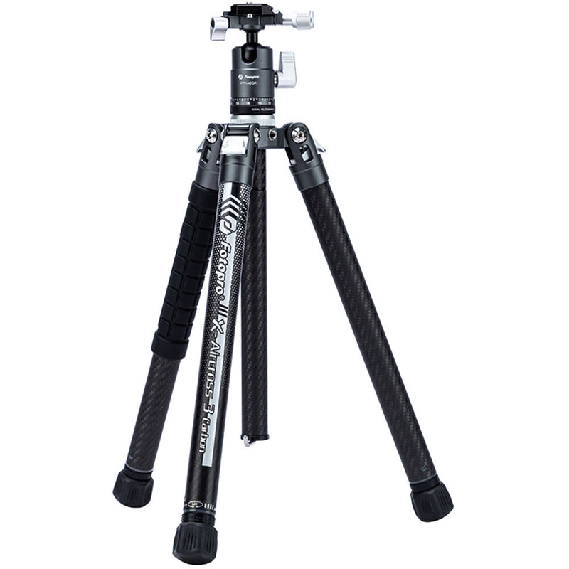 Fotopro X-Aircross 3 Carbon Fiber Travel Tripod with FPH-42QR Ball Head (Slate Gray)