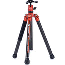 Fotopro X-Aircross 3 Carbon Fiber Travel Tripod with FPH-42QR Ball Head (Flame Orange)