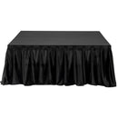MyStage Portable Stage Kit with White Satin Skirt (4 x 4')